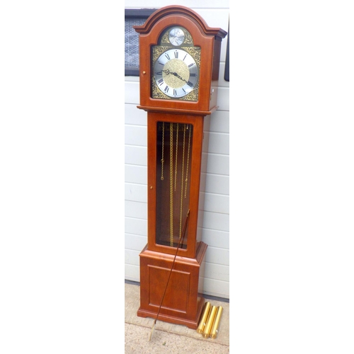 707 - A Tempus Fugit 3 weight Grandmother clock, 170cm tall