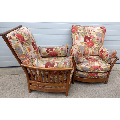 842 - A pair Ercol renaissance armchairs