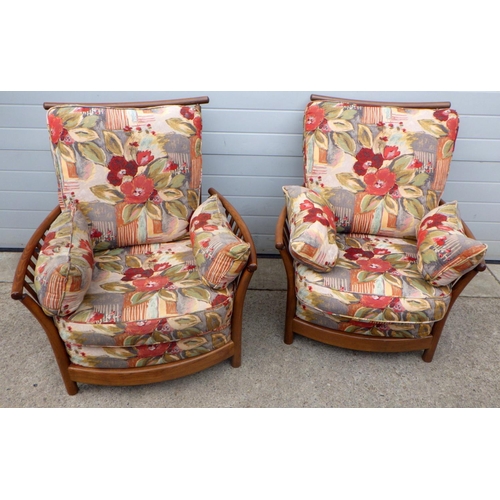 842 - A pair Ercol renaissance armchairs