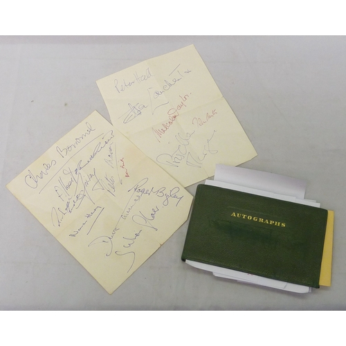 303 - Theatre / Entertainment industry interest: an autograph album together with two loose sheets collect... 