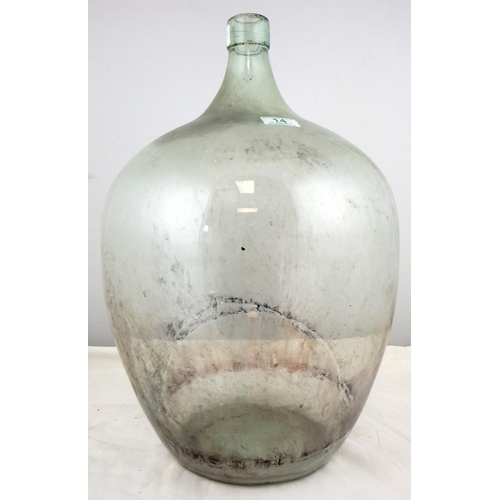 14 - Vintage Large Glass Carboy 50cm tall