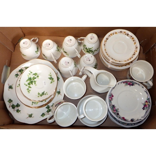 34 - Two boxes of misc tea wares to inc Duchess, Doulton etc (2)