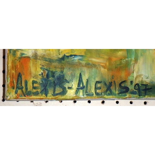 50 - Alexis Alexis '98  large floral oil on canvas  100 x 150cm