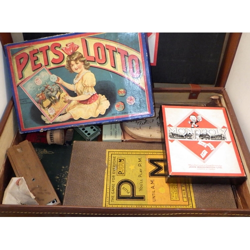 146 - A group of vintage games etc