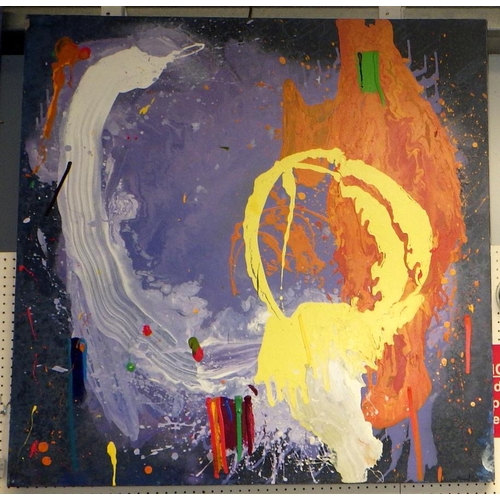 62 - Lucien Simon abstract oil on canvas 