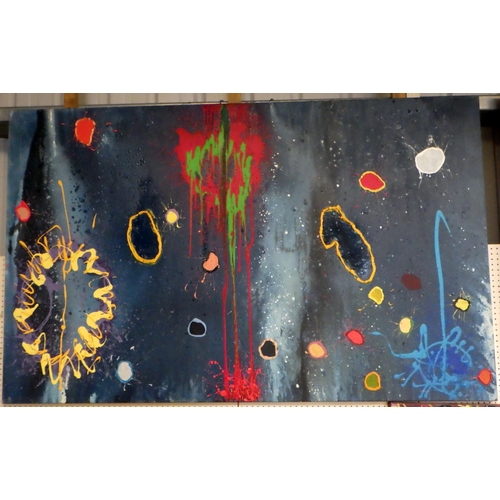64 - Lucien Simon abstract oil on canvas 