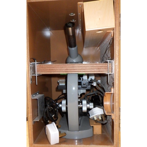90 - An Olympus Electric Microscope, cased.