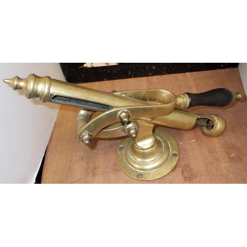 93 - Tools incl brass blow torches; a brass bar-top corkscrew etc.(3)