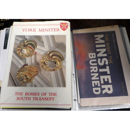 97 - A modern album containing a collection of Edwardian and later postcards, most York Minster interest.