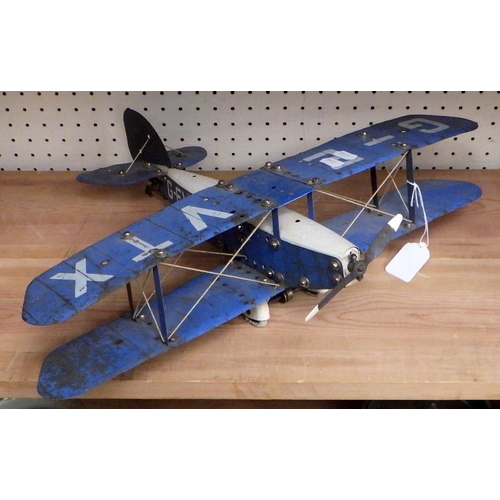 129 - A Meccano bi-plane.