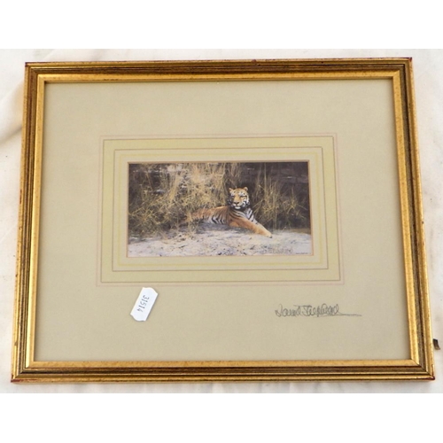 142 - Two framed David Shepherd open edition wildlife prints, mounts signed and framed dedicated verso by ... 