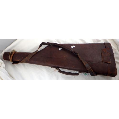 152 - A leg of mutton gun case.  A/F