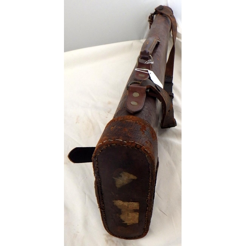 152 - A leg of mutton gun case.  A/F