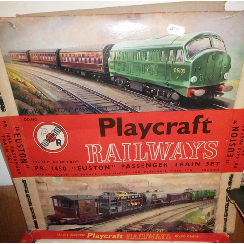 157 - A Playcraft Railways Euston Passenger Train set, boxed.