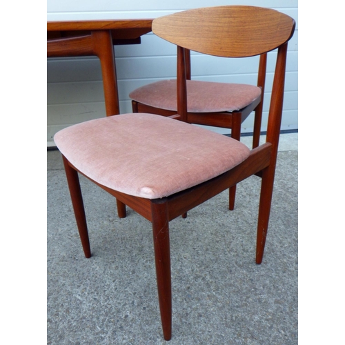 656 - A mid century dining table & four chairs by Ib Kofod Larsen for G-plan (5)