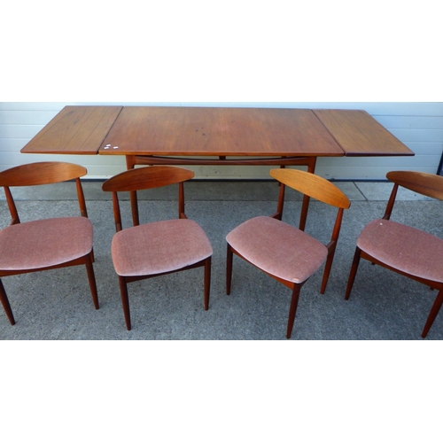 656 - A mid century dining table & four chairs by Ib Kofod Larsen for G-plan (5)