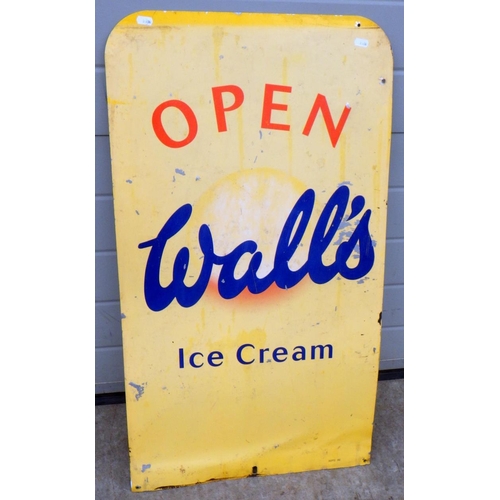 666 - A Vintage double sided Wall's Ice Cream sign