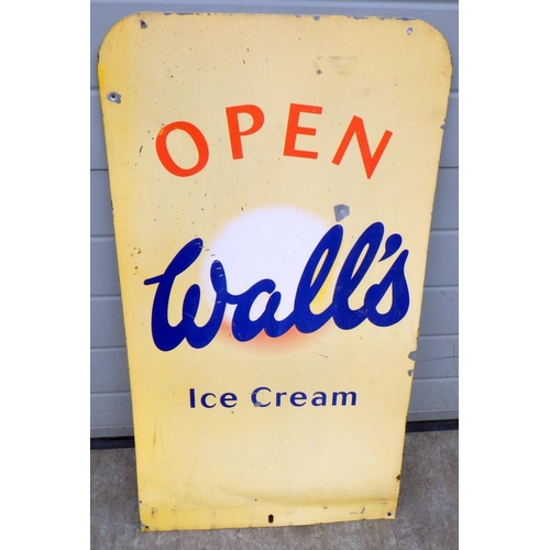 666 - A Vintage double sided Wall's Ice Cream sign