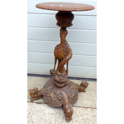 676 - An Oriental carved stand 75cm high