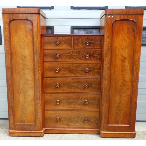 689 - A Victorian mahogany wardrobe 200cm wide AF