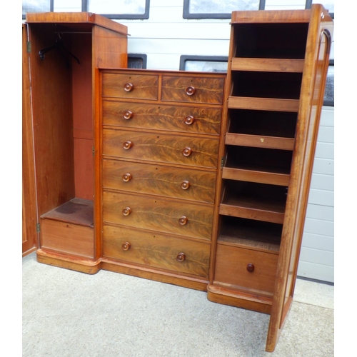 689 - A Victorian mahogany wardrobe 200cm wide AF