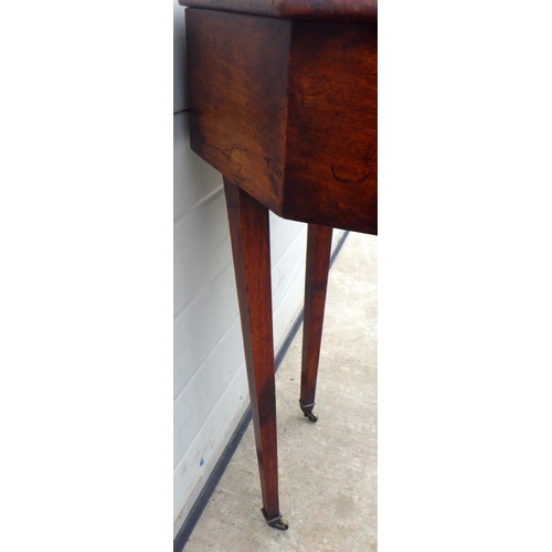 704 - A 19thC mahogany octagonal  sewing table