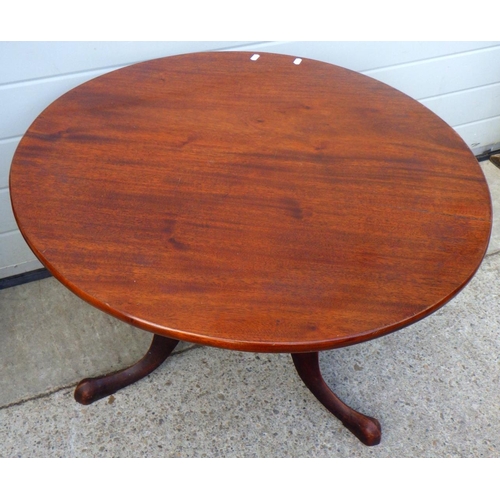 712 - A 19thC cut down circular tri-pod table