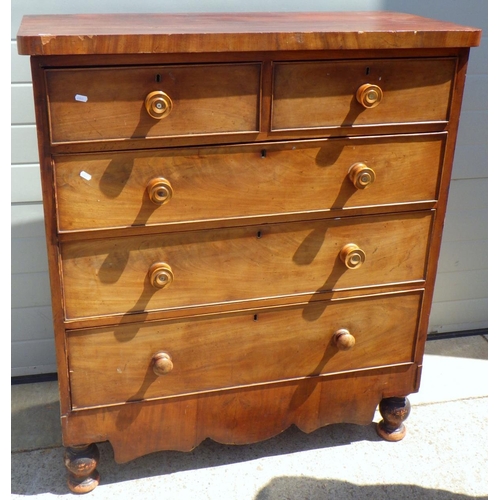 746 - A Victorian mahogany chest of drawers 108cm wide af