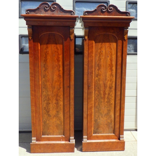 760 - Two Victorian Mahogany wardrobe ends
  Ex. York Minster Stores