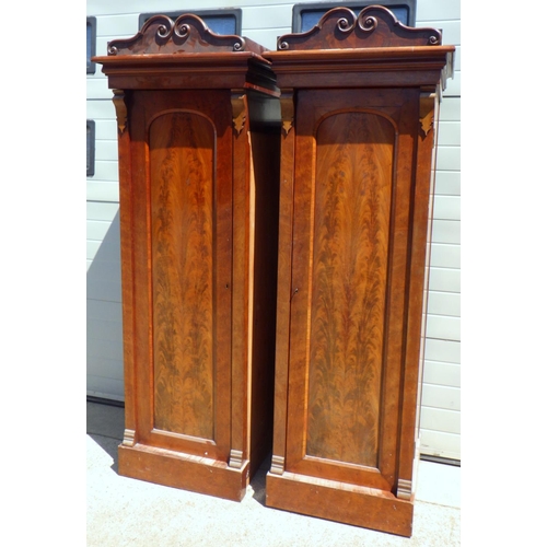 760 - Two Victorian Mahogany wardrobe ends
  Ex. York Minster Stores