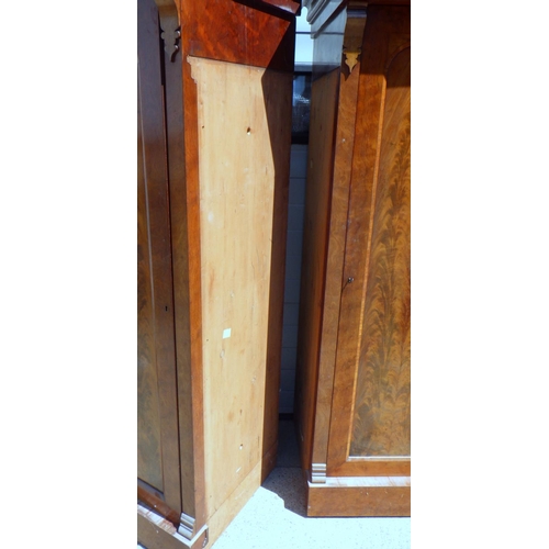 760 - Two Victorian Mahogany wardrobe ends
  Ex. York Minster Stores