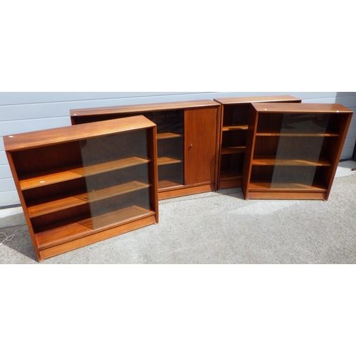 792 - Five retro teak bookcase (5)