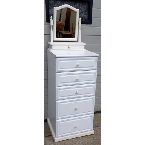 797 - A modern tall chest together with a mirror (2)
