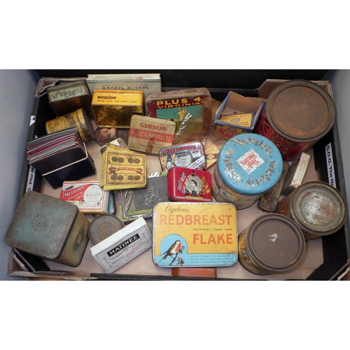 191 - Packaging tins, signs etc. (2)