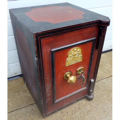 811 - A John Port Manchester safe 44cm x 61cm, missing brass slide