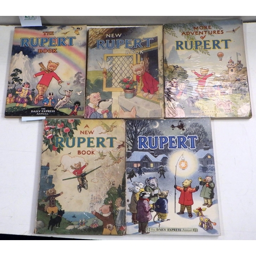 274 - Rupert Annuals: Rupert; The New Rupert Book; A New Rupert Book; More Adventures of Rupert; The Ruper... 