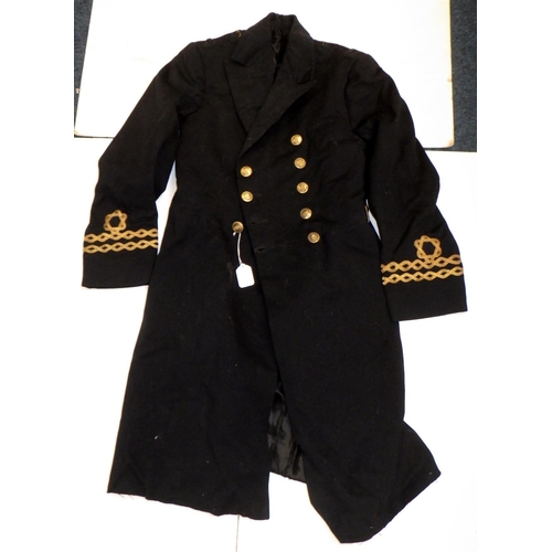 298 - A Royal Naval  Reserve Lieutenants dress frock coat, King's crown, early 20th cent.