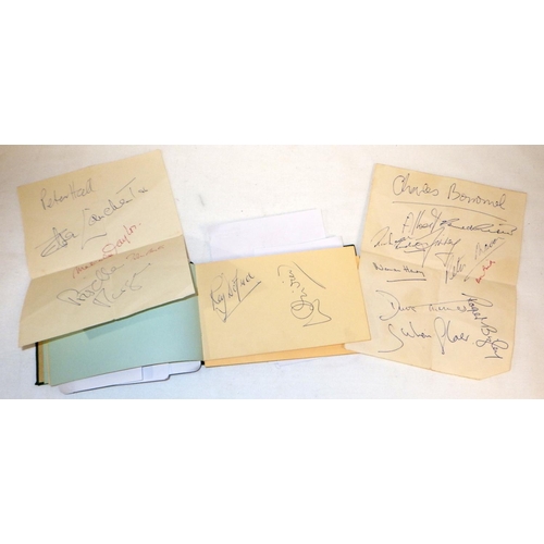 303 - Theatre / Entertainment industry interest: an autograph album together with two loose sheets collect... 