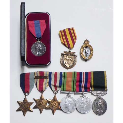 322 - A WW2 and later group comprising 6 mounted medals being 1939 - 45 Star, Africa Star (8th Army Clasp)... 