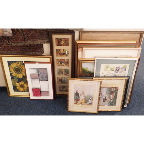 356 - A qty of framed pictures and prints.