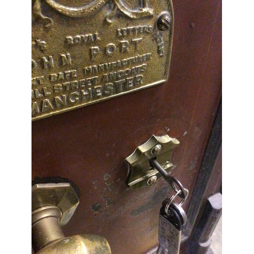 811 - A John Port Manchester safe 44cm x 61cm, missing brass slide