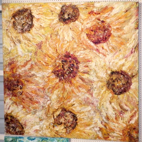 211 - Alexis Alexis '97  large floral oil on canvas