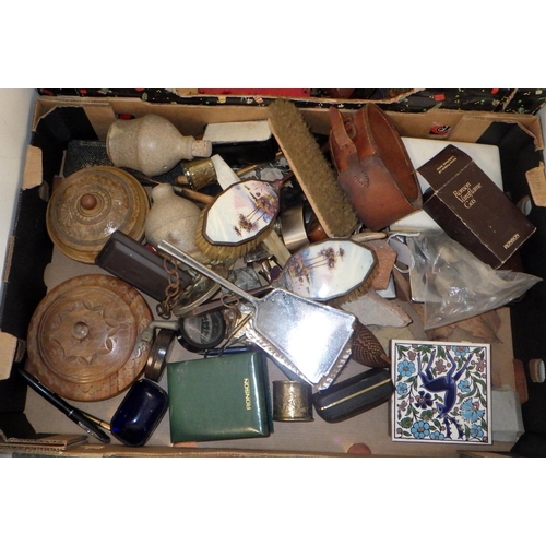 194 - Two boxes of miscellaneous collectibles including a Ronson lighter and various toys (2)