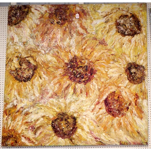 211 - Alexis Alexis '97  large floral oil on canvas