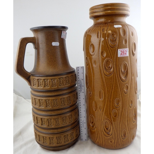 262 - Two large West German vases (2)