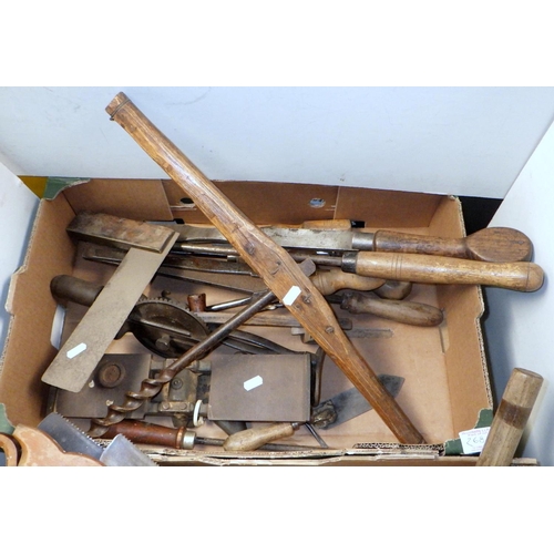 268 - Two boxes of vintage woodworking tools (2)