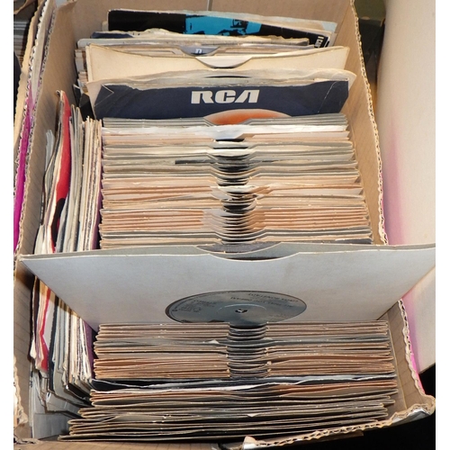 271 - Four boxes of single records including ACDC and Boston (4)