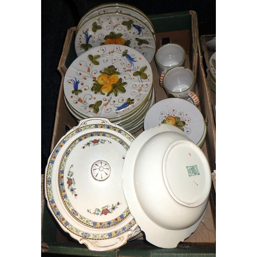 277 - Three boxes of miscellaneous ceramics including an Italian part dinner service af (3)