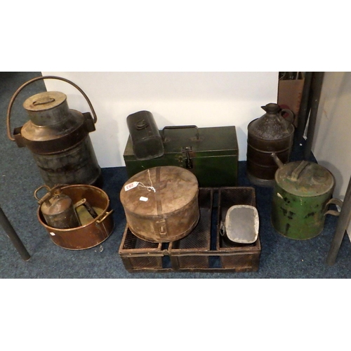 283 - Various metal containers etc