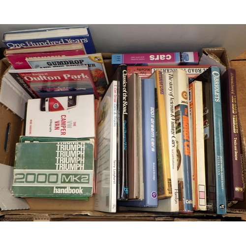 291 - Two boxes of books mainly relating to cars and railways (2)